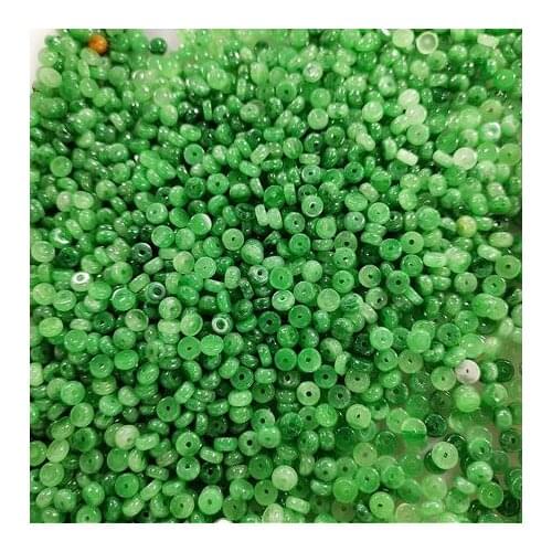 DIY Green Jade Beads Jadeite Septa Emerald Jewelry Fashion Charm Accessories