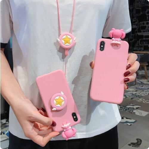 For iPhone 11 Pro Xs Max Xs XR 6 7 8Plus Case Ring Grip Strap Rope Phone Case