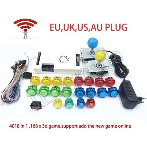 Pandora Box 3D 8000 game kit WiFi DIY Arcade Kit + copy sanwa buttons and Joystick Arcade Console machine Home closet package