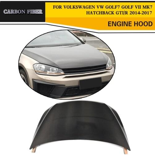 Carbon fiber Car Front Engine Hood Cover Bonnets Styling for Volkswagen VW Golf 7 VII MK7 Hatchback GTI R 2014-2017