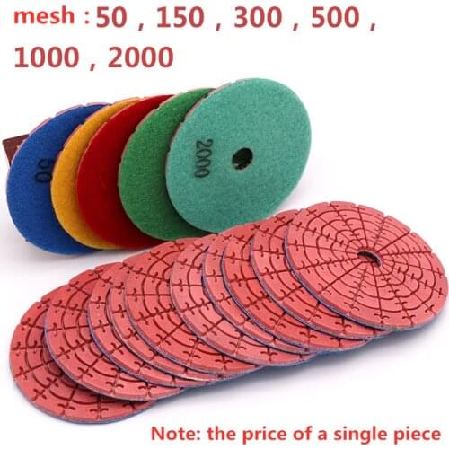 4 Inch Dry Diamond Polishing Pads Resin Grinding Disc Granite Concrete Jade Marble Granite Stone Wheel Polishing Tool 1PC