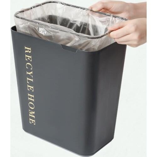 Kitchen Narrow Trash Can Bathroom Trash Bin Dustbin Plastic Waste Bins Paper Basket Simple Rubbish Garbage Cans Storage Box