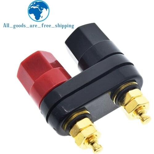 Top Selling Quality Banana plugs Couple Terminals Red Black Connector Amplifier Terminal Binding Post Banana Speaker Plug Jack