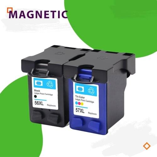 Magnetic Compatible ink cartridge for hp 56 57 Deskjet 5150 450CI 5550 5650 7760 9650 PSC 1315 2110 2210 2410 printer For HP56