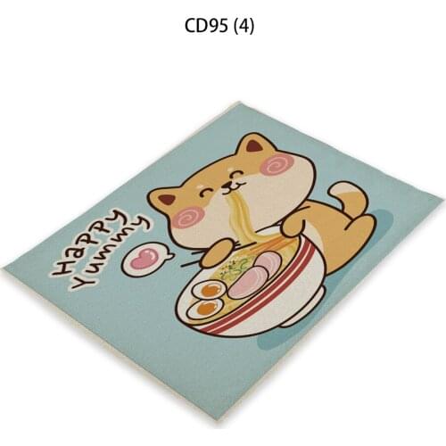 Cartoon Hip Hop Puppy Paper Napkin Tissue Napkins Printed Kitchen Set De Table Mat Happy Kitchen Decoration Mat Servilletas Tela