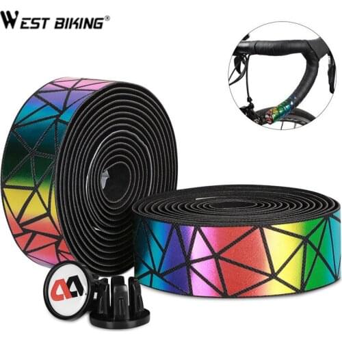 WEST BIKING Bike Headlebar Tape Anti-slip Road Cycling Handle Bar Tapes Wrap with Bar Plugs Bicycle Accessories