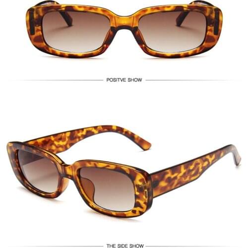 Small Rectangle Sunglasses Women Oval Vintage Brand Designer Square Sun Glasses For Women Shades Female Eyewear Anti-glare UV400