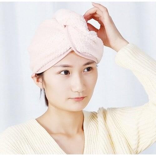 Microfiber Bath Towel Hair Dry Quick Drying Lady Bath towel soft shower cap hat for lady man Turban Head Wrap Bathing Tools