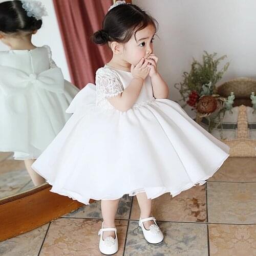 Baby Party Dresses for Girls 1 Year Birthday Tutu Dress Toddler Girl Baptism Clothes Beaded Little Princess Baby Frocks Vestido