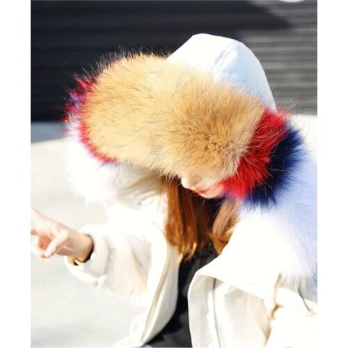 Down Duck White Jacket Winter Coat Women Racoon Fur Collar Korean Long Coat Puffer Jacket Chamarras De Mujer KJ1056