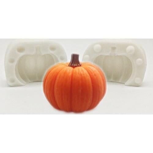Silicone Hallowmas Pumpkin Candle DIY Mold Handmade Soap Moulds Candle Making Mold Soap Diy Molds For Art Craft 2Unit/lot K101