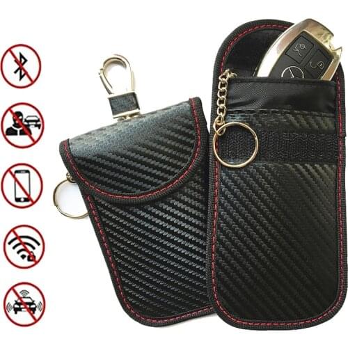Faraday Key RFID Electromagnetic Shielding Bag Credit Card FOB Signal Blocker Case Keyless Entry Car Anti Theft Bags New BAG1068