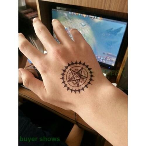 Waterproof Temporary Tattoo Sticker Black Butler Contract Symbol compass anime tatto flash tatoo fake tattoos for men women