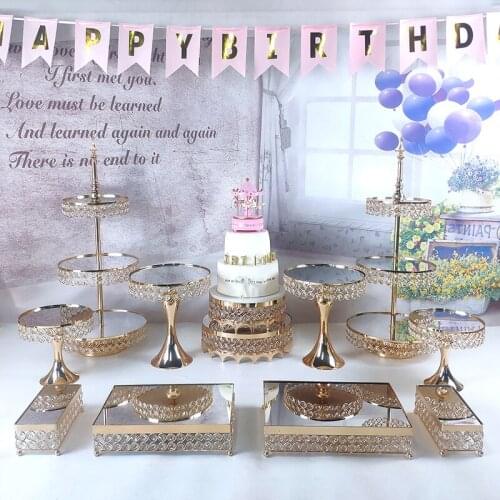 1PCS cake stand Wedding Display crystal cupcake tray cake tools home decoration dessert table decorating party suppliers
