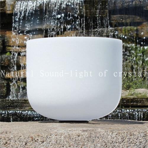 12 inch Musical Note C frosted Quartz Crystal Singing healing bowl