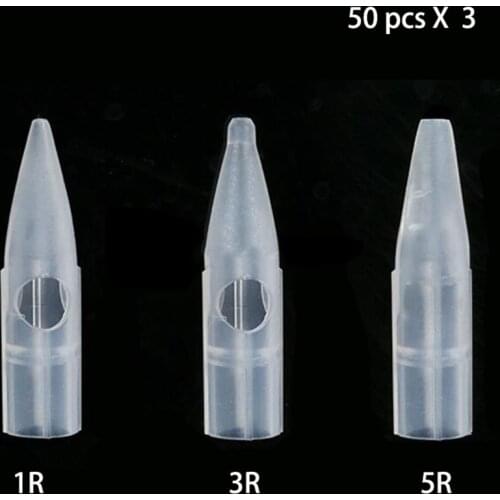 150 Pcs/lot 1R/3R/5R Needle Tips Permanent Makup Eyebrow and Lip Needles Caps For Dragon/Mosaic/Merlin Machine