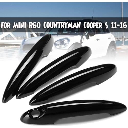 2pcs Door Handle Cover for BMW for Mini for Cooper S 11-16 Gloss Auto Exterior Parts Black Door Handle Cover Trim