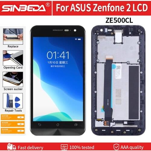 5.0" Original LCD Digitizer For ASUS Zenfone 2 ZE500CL LCD Display Touch Screen With Frame For ASUS Zenfone 2 ZE500CL Z00D LCD