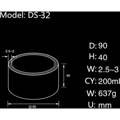 99.5% alumina crucible D90*H40mm/ cylindrical corundum crucible /Cylindrical ceramic refractorye crucible