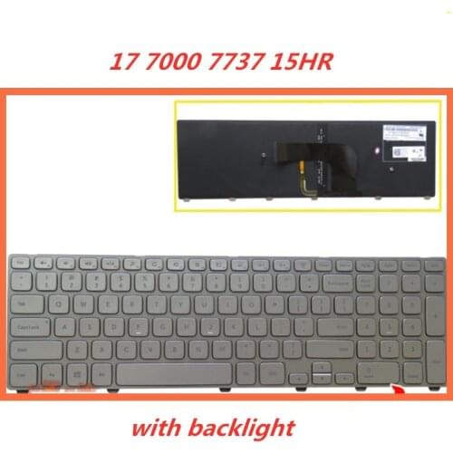 Laptop English Keyboard For Dell Inspiron 17 7000 7737 15HR Notebook Replacement Layout Keyboard