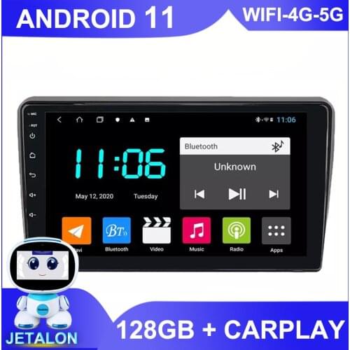 For Audi A3 2012 Car Radio Stereo GPS Navigator 6GB Ram 128GB Rom Autoradio 2Din Android 11 Bluetooth Multimedia Player Wifi 4G