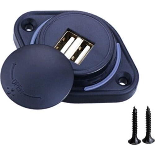 Dual USB Car Charger Waterproof Plane Slider 3.1A 12-24V Power Adapter For Car Auto Motorcycle Boat Bus Modification