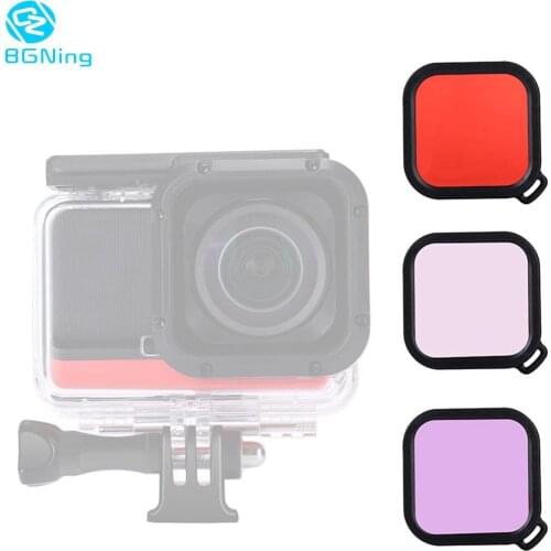 BGNing Square Housing Diving Color Lens Filter for Insta360 ONE R 4K Edition 1 inch Lens Diving Filter Accessories