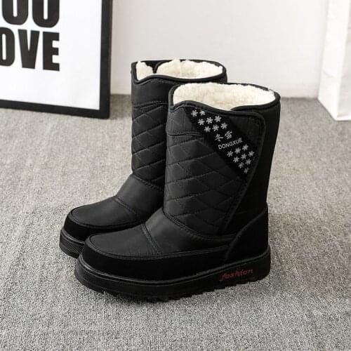 Brand Outdoors Newest Mens Winter Platform Boots Waterproof Fashion Mens Flat Snow Boots Slip on Male Boots