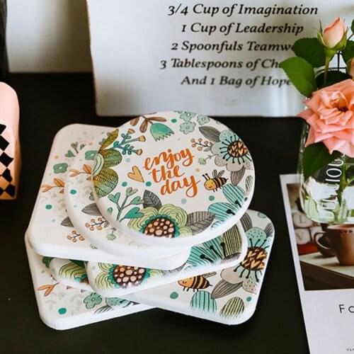 1PC Diatomite Absorbent Diatom Mud Coaster Bathroom Absorbent Pad Bonnie Rabbit Pattern Cute Toothbrush Holder Soap Tray Storage