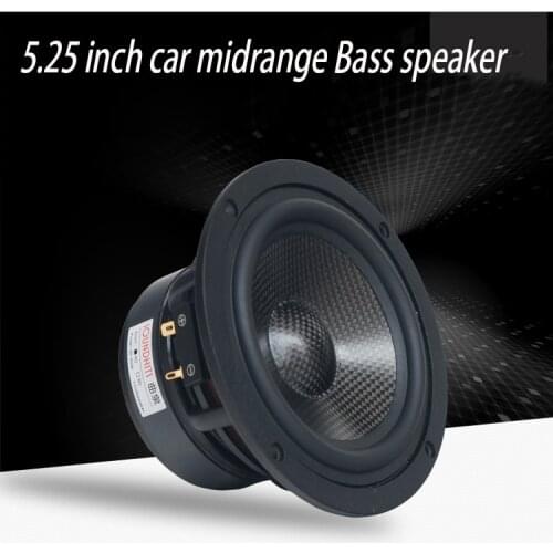 40-60w 4-8ohm 5.25 Inch Car Speaker Carbon Fiber Mid-bass Speaker Home Theater Car Audio High Power HIFI Sound Quality Speaker