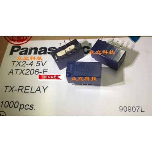 HOT NEW relay TX2-4.5V ATX206 TX24.5V 4.5VDC NAIS DIP8 10PCS/LOT