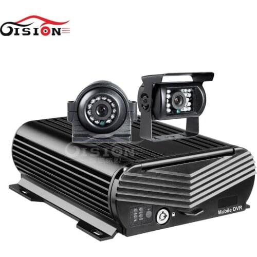 GPS 4G Hard Disk 4CH HDD AHD Mobile Dvr Kits +2Pcs Waterproof Bus Taxi Night Vision Cameras Kit 24H Online View G-sensor I/O