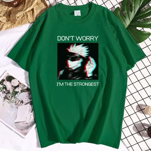 Cotton Gojo Sensei Funny T-shirt Mens Casual Design Tees Shirts Funny Short Sleeves Vintage Quality T-shirts Men