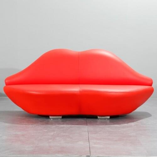 Creative Design Red Lips Shaped Leather furniture sofa home Living Room Couch designer furniture