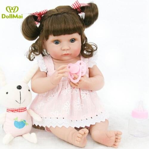 35cm Full Body Silicone Reborn Baby Doll Toys bebe girl reborn boneca 14inch Vinyl Princess newborn Doll alive Birthday Gift