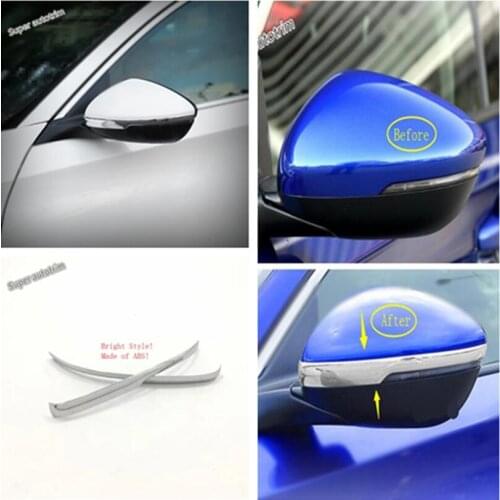 Lapetus Chrome Bright Door Mirror Protection Strip Cover Trim ABS Accessories Exterior Fit For Honda Insight 2019