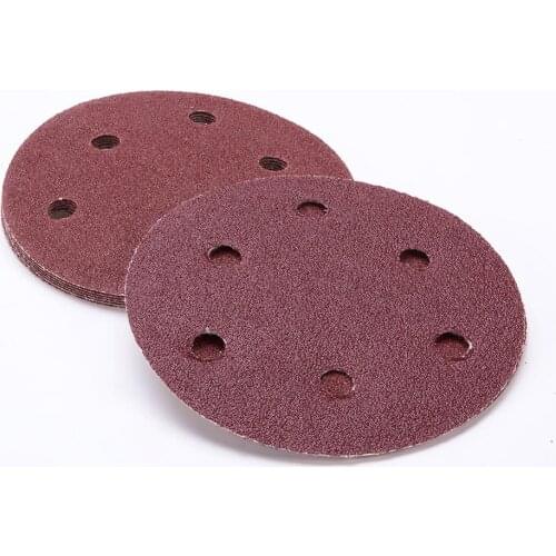New 10pcs 125mm Round Hook and Loop Sanding Disc Sheets 6 Holes Silicon Carbide Sandpaper Abrasive Polishing Tools Grit 60~240