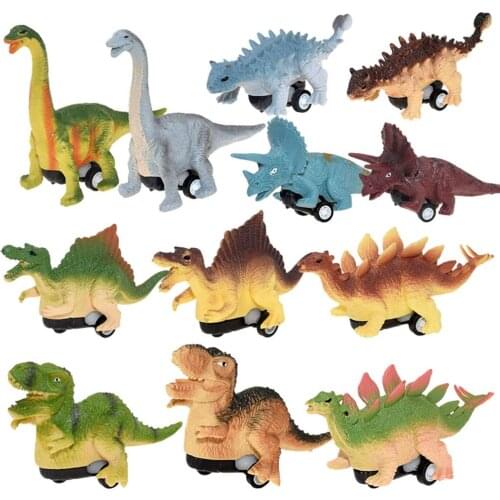 Small Dinosaur Pull Back Toy Car Fast And Strong Triceratops Ankylosaurus Brachiosaurus Perfect Child Gift Random Color