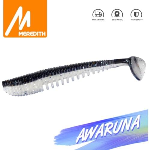 MEREDITH Awaruna Fishing Lures 130mm 4pcs 10.4g Artificial Baits Wobblers Soft Lures Shad Carp Silicone Fishing Baits