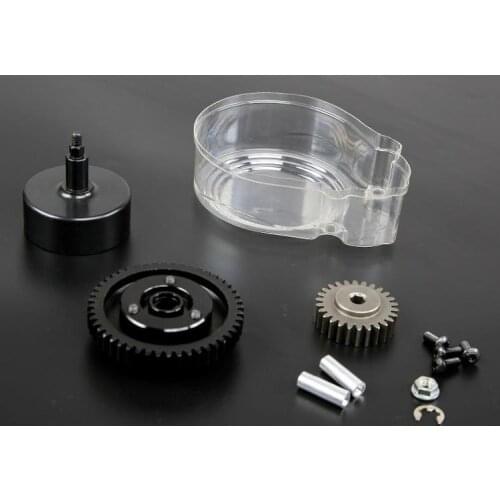 Metal 48T 26T Super high speed gear Kit and plastic cover for 1/5 hpi rovan km baja 5b ss rc car gas part