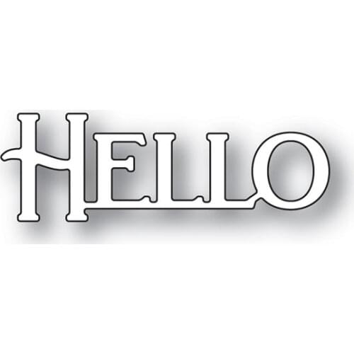 Hello Poe Script 2021 Metal Cutting Dies for DIY Scrapbooking and Card Making Decor Embossing Craft No Stamp