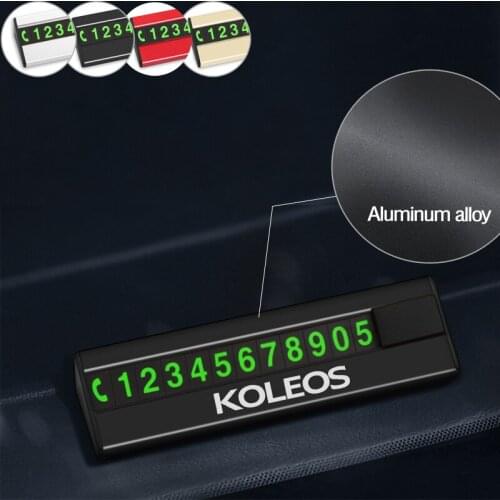 Metal Car License Plate Luminous Car Temporary Number Plate Sliding Hidden Parking Phone Sign for Renault koleos 2007-2019