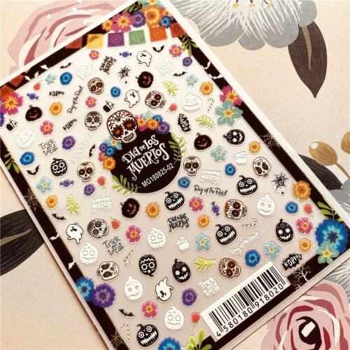 MG180825-02 Halloween Christmas Letter 3D Back glue Nail decal Nail sticker Nail decoration Nail art Nail tool Nail ornament