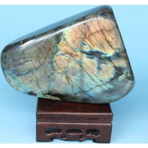 Mineral crystal specimens of natural Moonstone labradorite stone spectrum stone ornaments play teaching specimens 1