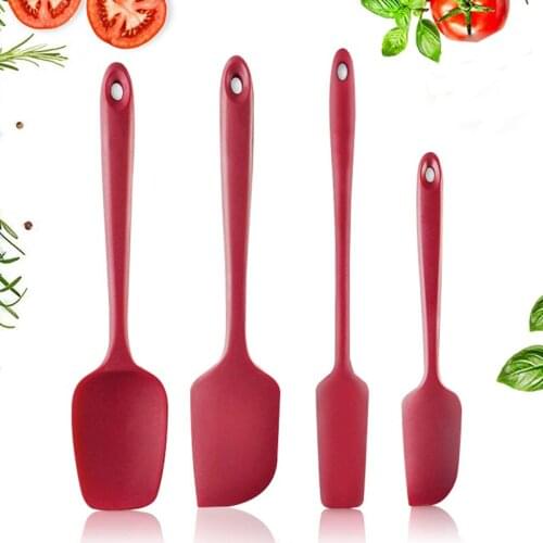 Multifunctional Silicone Cooking Utensils Spatulas - Best for Cooking & Baking Grade 3&4-Piece Silicone Spatula Set Seamless Rub