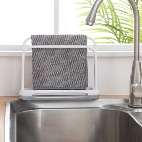 Multifunction Removable Plastic Kitchen Storage Holders Soap Shelf Desktop Organizer Dishcloth Sponge Drain Racks Accessories