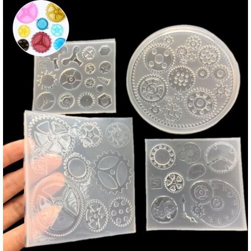 Cartoon Gears Decorations Mold DIY Crystal Epoxy Molds Soap Making Handcraft Soap Candle Ornaments Mould moule silicone Creative