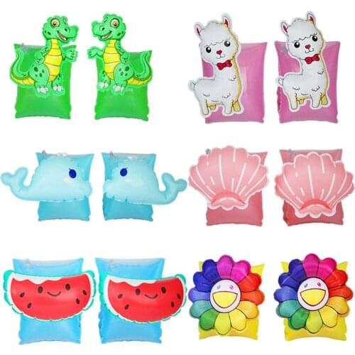 Cartoon Inflatable Swim Arm Bands Flotation Sleeves Swimming Rings Floats Tube Armlets For Child Bands PVC Floatation Sleeves