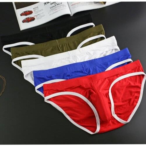 5PCS 3PCS Mens Briefs Modal Panties Ultra-thin Underpants Man Low Waist Solid Trunk Elephant Nose Briefs Comfortable Underwear