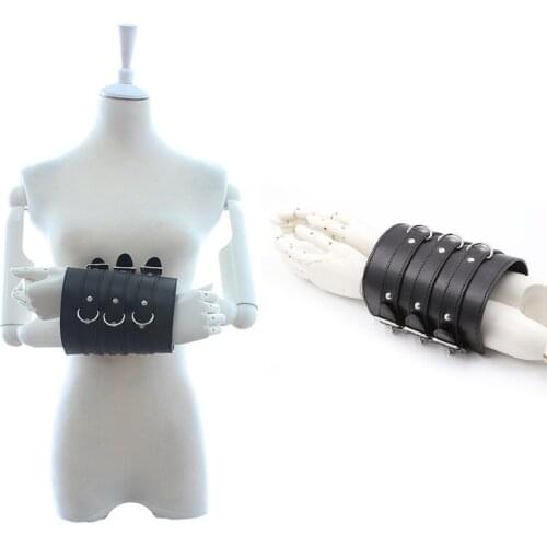 Handcuffs Fetish Restraint Kit for Sex BDSM Bondage Leather Suit Adult Toy For Couple Dominatrix Discipline Men Women